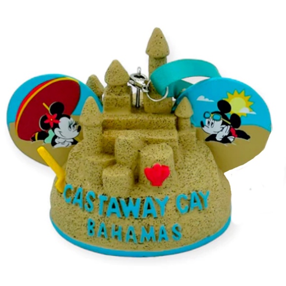 Disney Other - Disney Parks Castaway Cay Sand Castle Ear Hat Ornament Disney Cruise Line - NEW